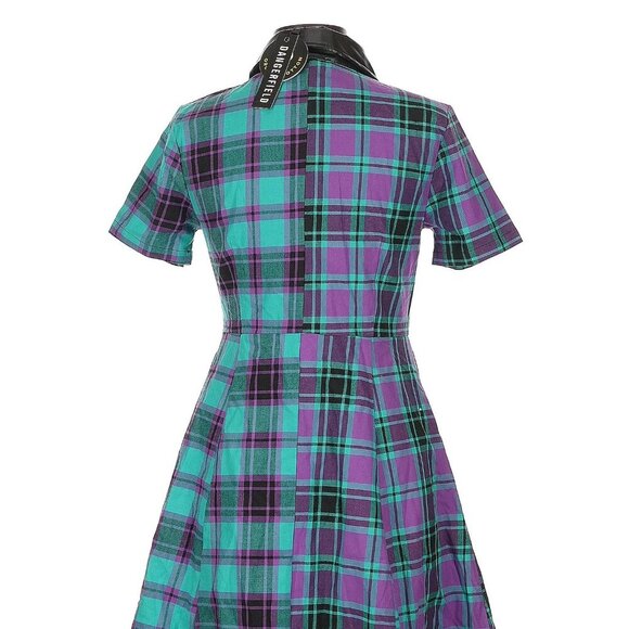 Dangerfield Plaid Two-Tone Dress - Picture 2 of 4